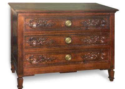 solid oak chest of drawers replica XVIII c
