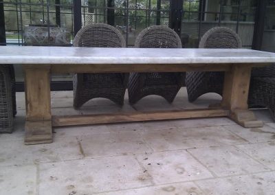 reclaimed-oak-marble-top-table